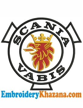 Scania Vabis Logo Embroidery Design