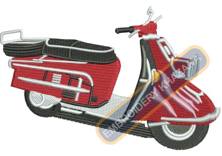 Scooter Embroidery Design