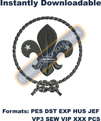 Scout Logo Embroidery Design