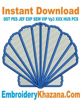 Sea Shell Embroidery Design