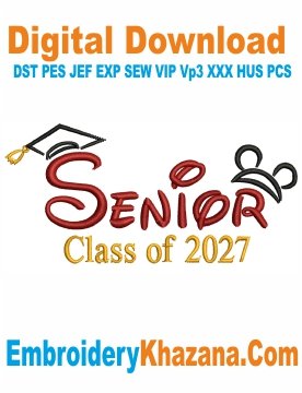 Senior 2027 Embroidery Design