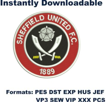 Sheffield United fc embroidery design