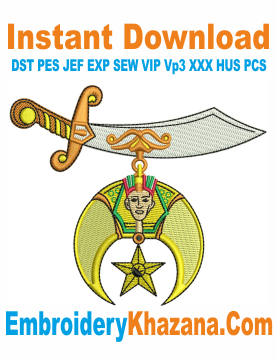 Shriners Logo Embroidery Design