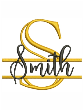 Smith Family Last Name Embroidery Design