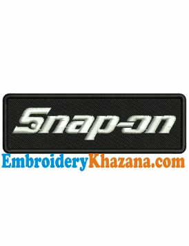Snap On Logo Embroidery Design