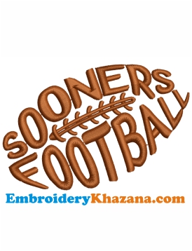 Sooners Football Embroidery Design