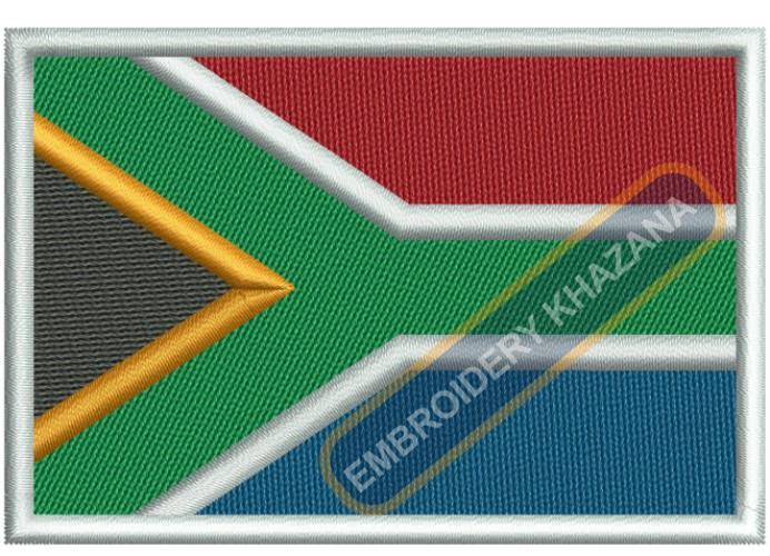 South Africa Flag Embroidery Design