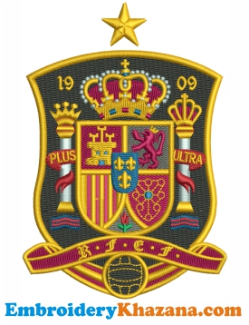 Spain National Football Team Embroidery Design