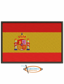 Spanish Flag Embroidery Design
