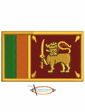 Sri Lanka Flag Embroidery Design