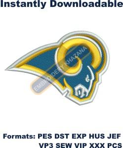 St Louis Rams Logo Embroidery Design
