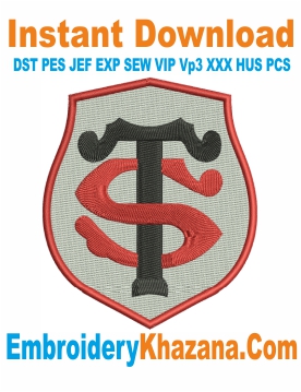 Stade Toulousain Rugby Logo Embroidery Design