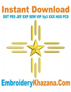 Star Icon Embroidery Designs