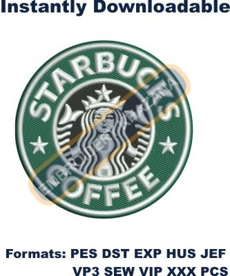 Starbucks Coffee Logo Machine Embroidery Design