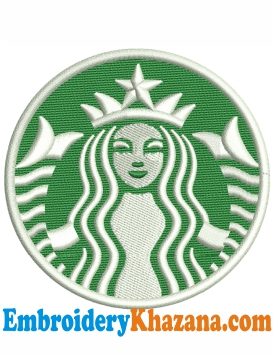Starbucks Queen Logo Embroidery Design
