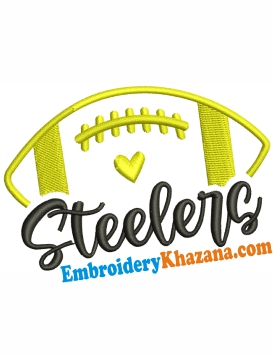 Steelers Football Embroidery Design