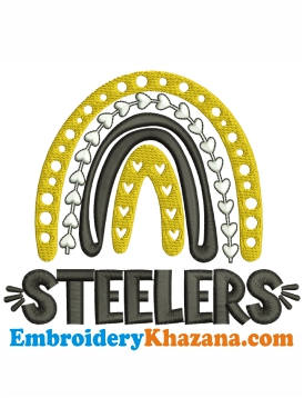 Steelers Rainbow Embroidery Design