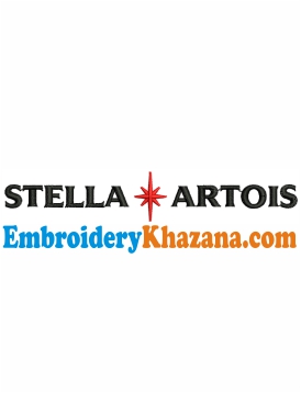 Stella Artois Logo Embroidery Design