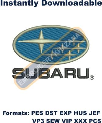 Subaru Car Logo Embroidery Design