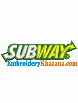 Subway Logo Embroidery Design