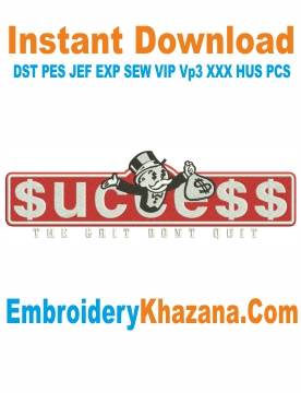 Free Success Jacket Back Size Embroidery Design