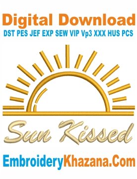 Sun Kissed Embroidery Design