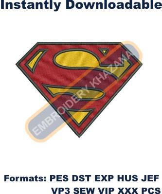 Superman Logo Embroidery Design
