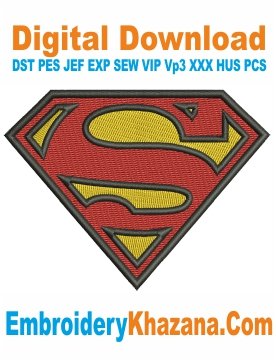 Superman Symbol Embroidery Design