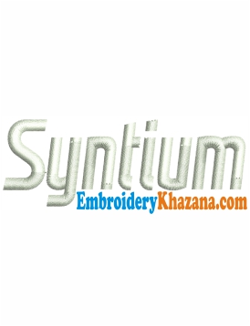 Syntium Logo Embroidery Design
