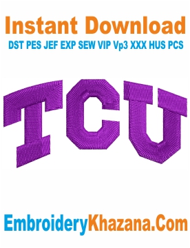 TCU Horned Frogs Embroidery Design