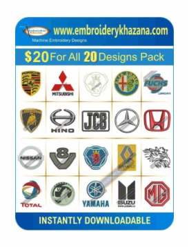 TRUCK COMPANY LOGOS EMBROIDERY DESIGNS SET 1