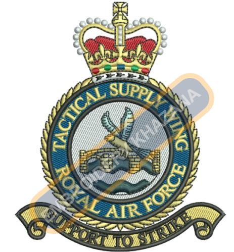 Tactical Supply Wing Crest Embroidery Design