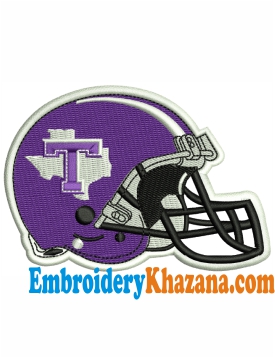 Tarleton State Texans Helmet Embroidery Design
