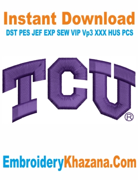 TCU Football Embroidery Design