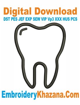 Teeth Embroidery Design