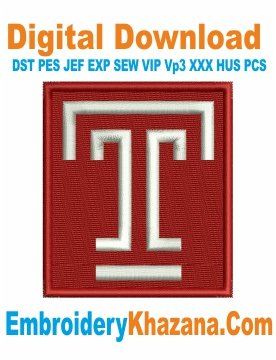 Temple Health Logo Embroidery Design
