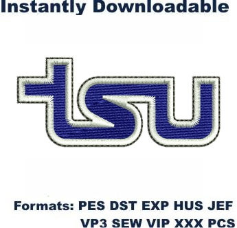 Tennessee State Tigers Embroidery Design