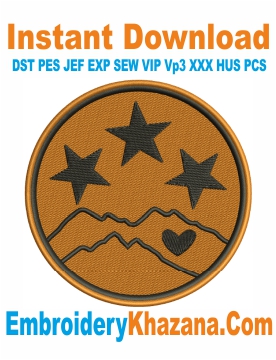 Tennessee Mountain Tristar Embroidery Design