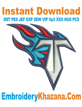 Tennessee Titans 3D Puffy Embroidery Design