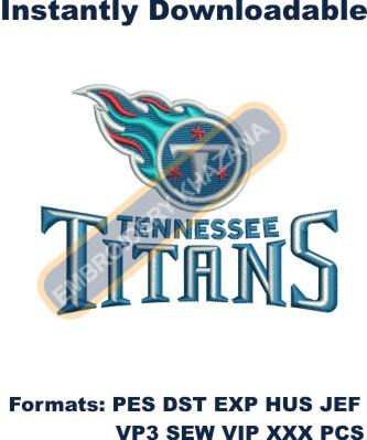 Tennessee Titans Logo Embroidery Design