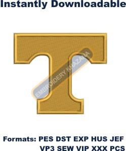 Tennessee Vols Logo Embroidery Design