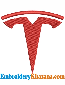 Tesla Symbol Embroidery Design
