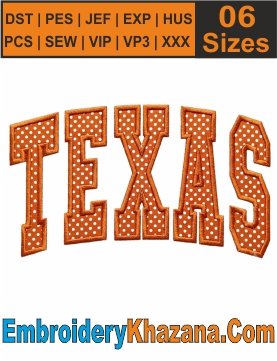 Texas Outline Embroidery Pattern
