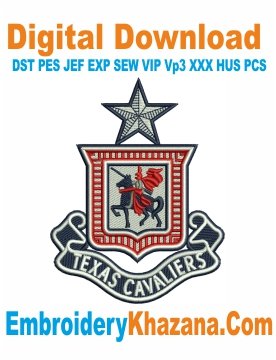 Texas Cavaliers Embroidery Design