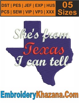 Texas Song Machine Embroidery Files