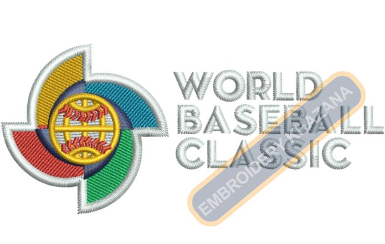 World Baseball Classic Embroidery Design
