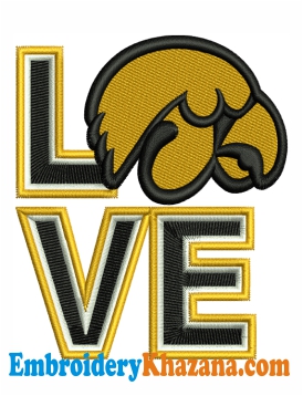 The Iowa Hawkeyes Football Embroidery Design