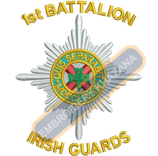 The Irish Guards Crest Embroidery Design