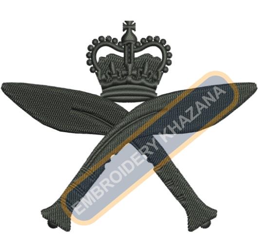 The Royal Gurkha Rifles Crest Embroidery Design