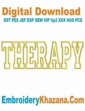 Therapy Embroidery Design